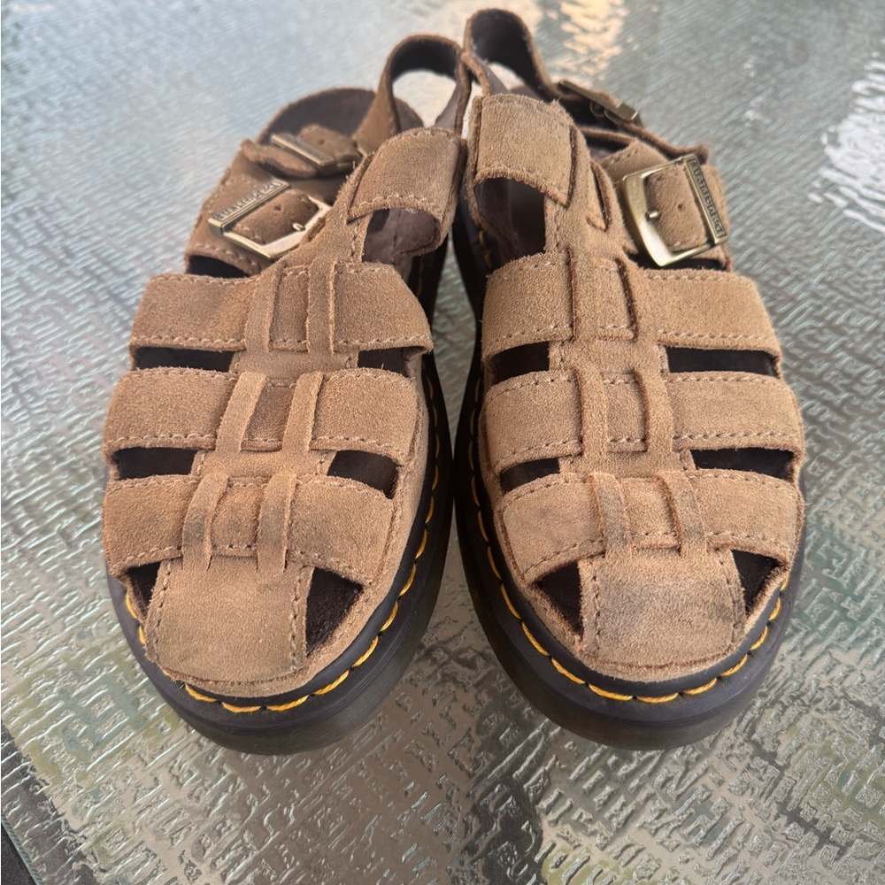 Dr. Martens Tan Leather Sandals